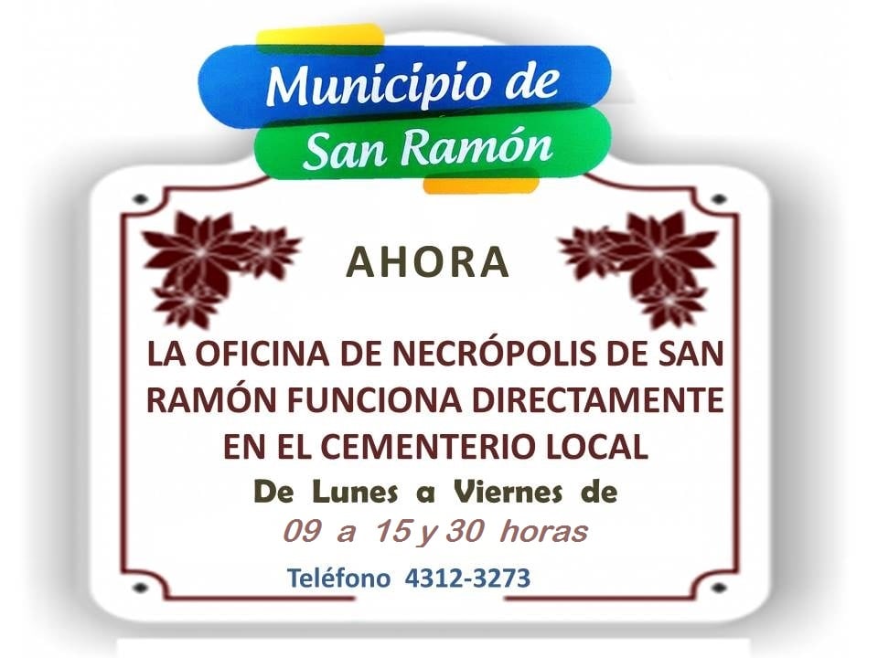 OFICINA DE NECRÓPOLIS EN EL CEMENTERIO DE SAN RAMÓN