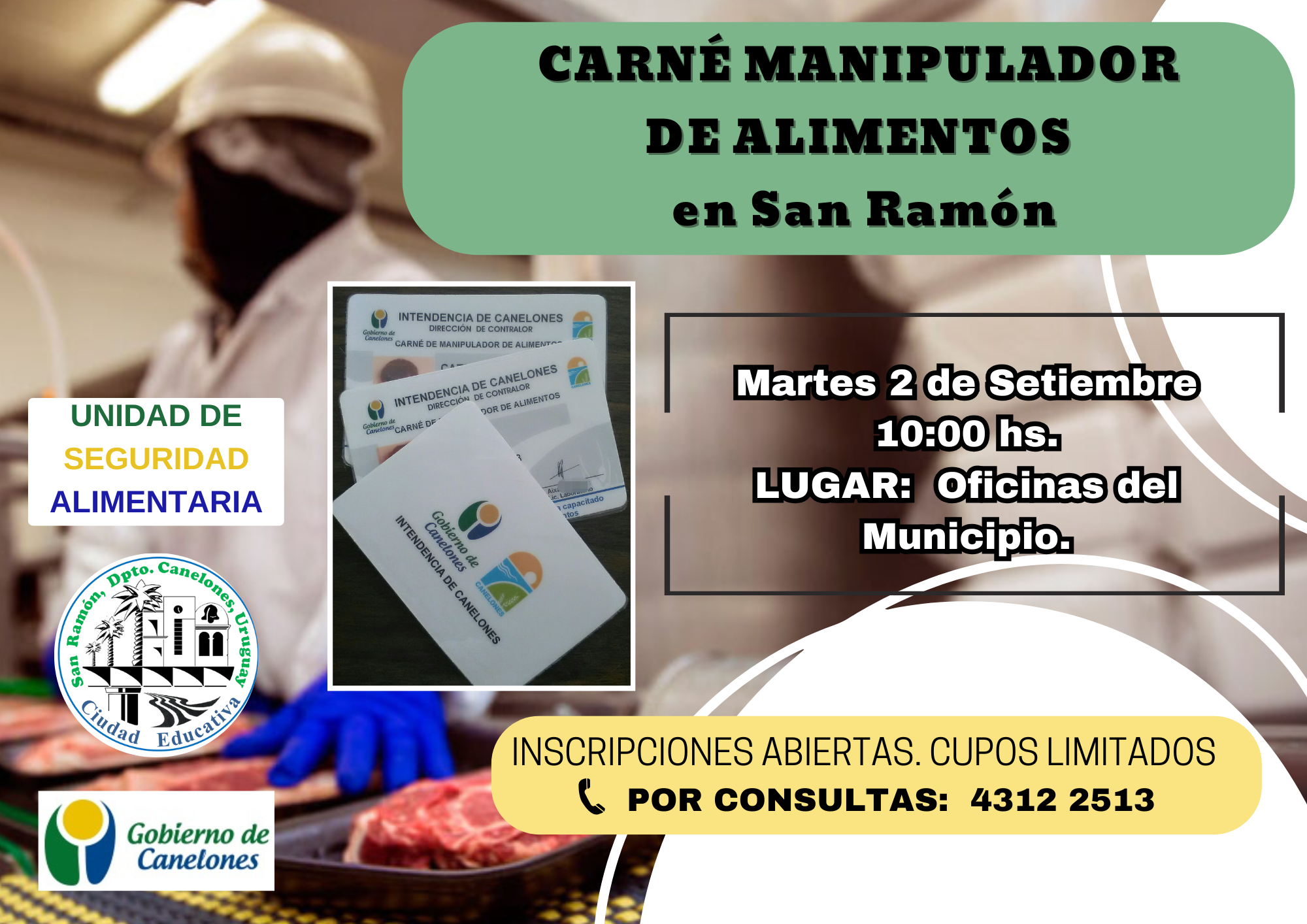 Carné de Manipulación de Alimentos en San Ramón