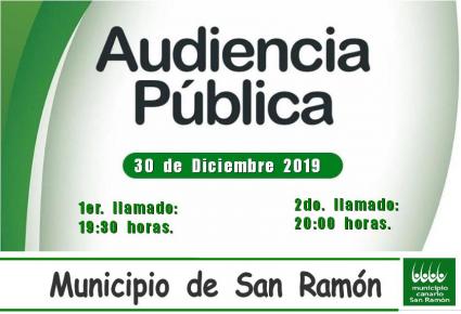 AUDIENCIA PUBLICA EN SAN RAMON